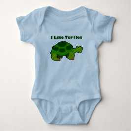Jag gillar sköldpaddor - Baby Jersey Body T Shirt
