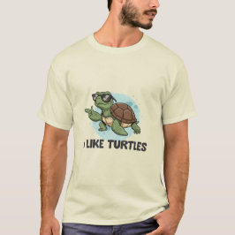 Jag gillar sköldpaddor t shirt