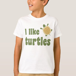 Jag gillar sköldpaddor t-shirt
