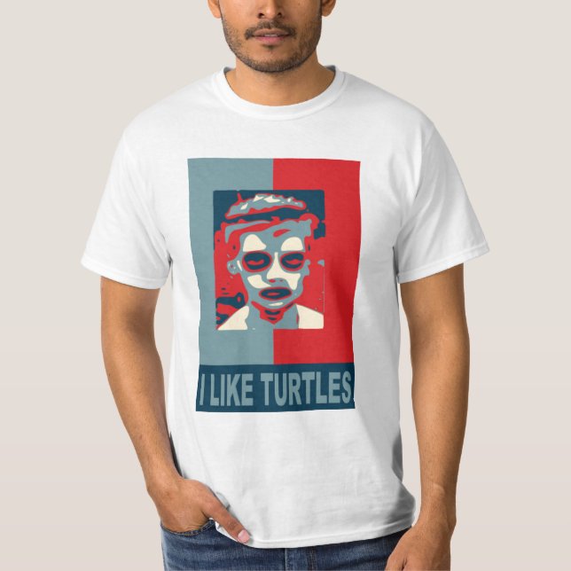 Jag gillar sköldpaddor t-shirt (Framsida)