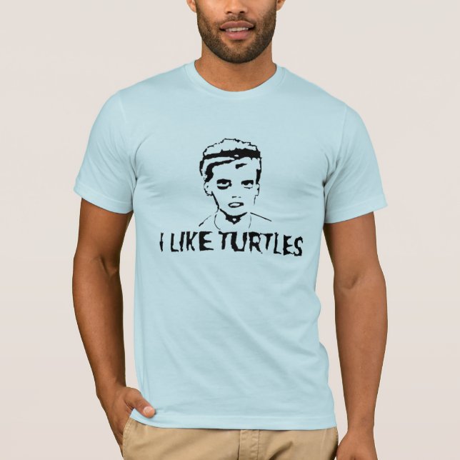 jag gillar sköldpaddor tee shirt (Framsida)