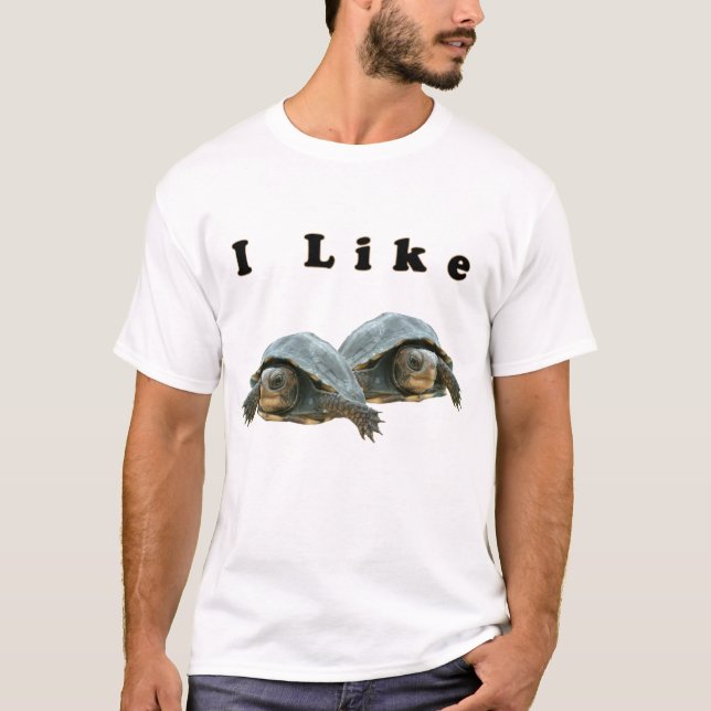 Jag gillar sköldpaddor tee shirt (Framsida)