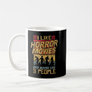 Jag gillar skräckfilmer och kanske 3 personer Zomb Kaffemugg