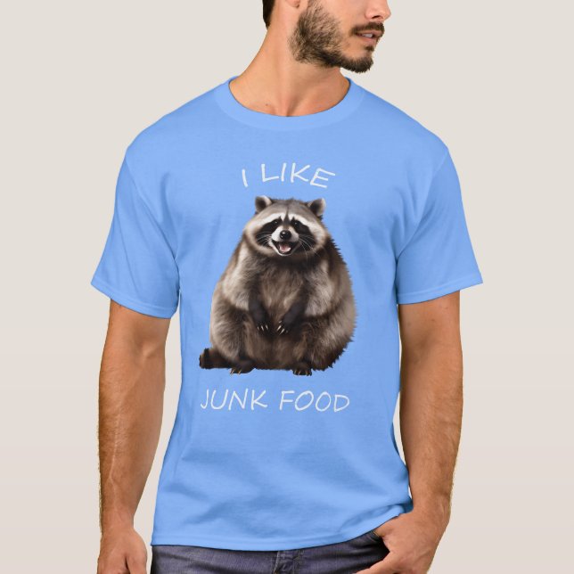 Jag gillar skräpmat retro t shirt (Framsida)