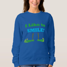 Jag gillar Smile jul Elf Women's Sweatshirt