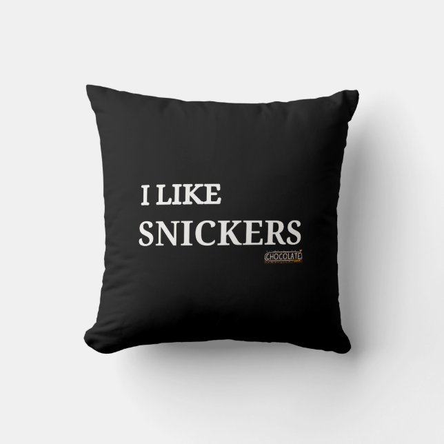Jag gillar snickers kudde (Framsida)
