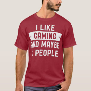 Jag gillar spel och kanske 3 personer t shirt