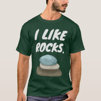 Jag gillar stenar Rolig geolog gruvarbetare som sö T Shirt