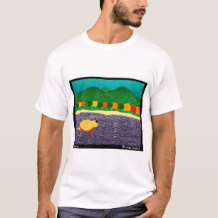 Jag gillar Sticks-Autumn Gul lab, Stephen Huneck Tee Shirt