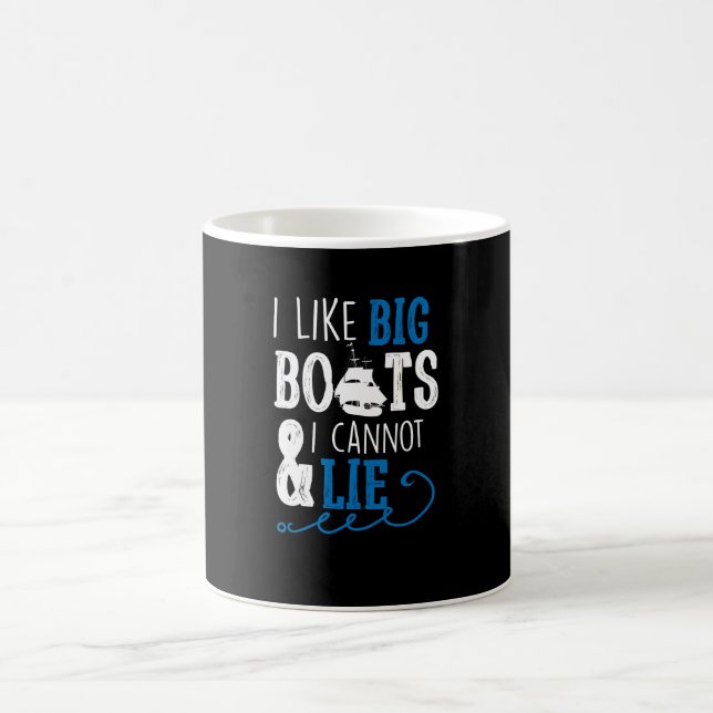 Jag gillar stora fartyg, och jag kan inte ljuga kaffemugg (Center)