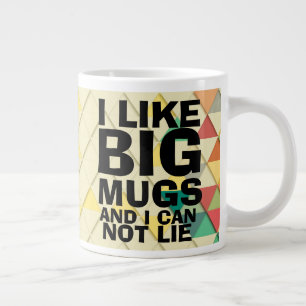 Jag gillar stora muggar Modernt triangelmönster Ro Jumbo Mugg