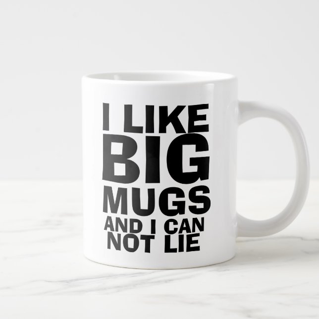 Jag Gillar Stora Muggar Rolig Kaffemug Jumbo Mugg (Höger)