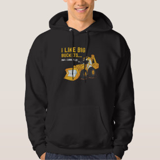 Jag gillar stort ösregnar BackhoeHoodietröjan Sweatshirt