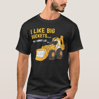 Jag gillar stort ösregnar BackhoeT-tröja Tee Shirt
