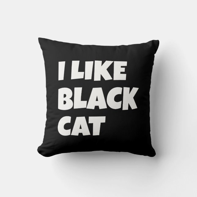 Jag gillar svart formgivning kudde (Framsida)