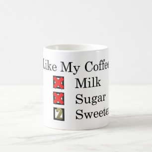 Jag gillar... Svart kaffe 2 sötningsmedel Kaffe Mu Kaffemugg