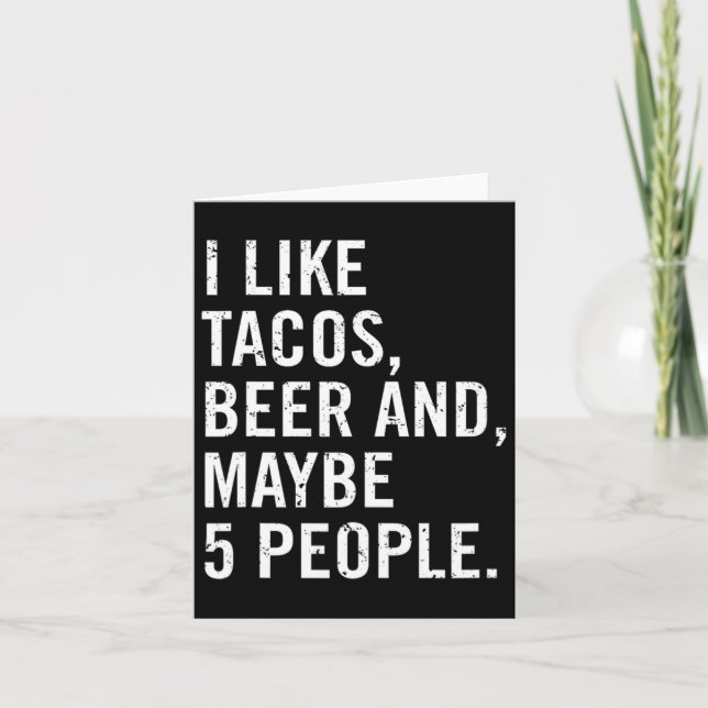 Jag gillar Tacos Cinco De Mayo Kort (Framsida)