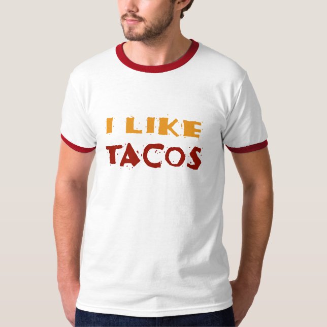 Jag gillar Tacos T-shirt (Framsida)