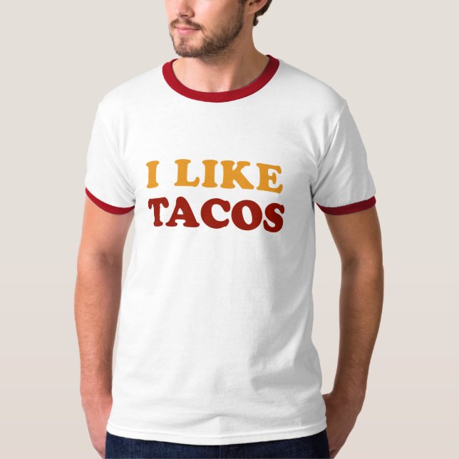 Jag gillar Tacos T-shirt (Framsida)