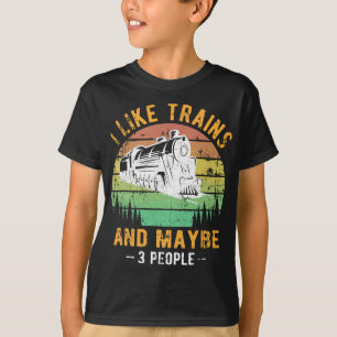 Jag gillar Tåg Railroad Collector Model Tåg Gift T Shirt