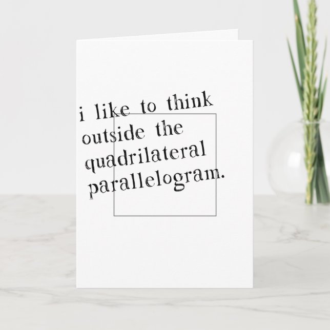 Jag gillar Tänka utanför lådan Kort (Framsida)