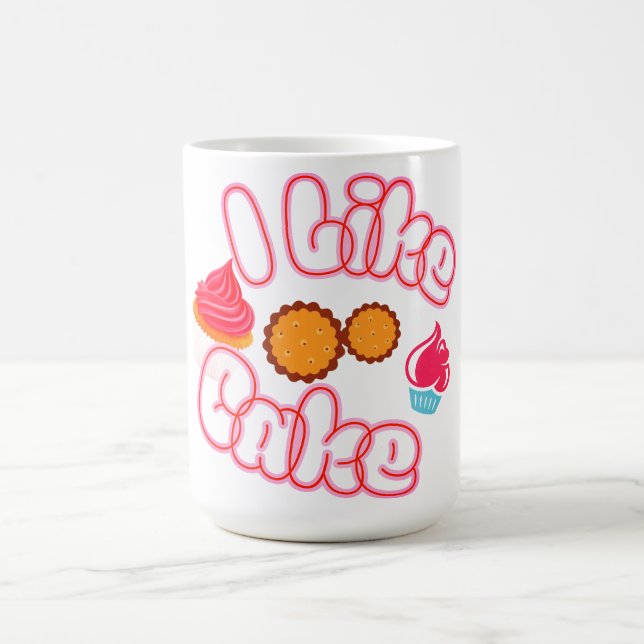 Jag gillar tårta kaffemugg (Center)