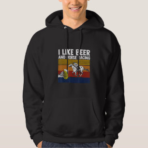Jag gillar Tävla av häst och Tävla av nötkreatur Hoodie
