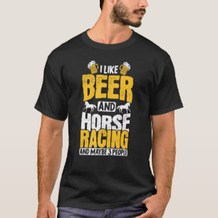 Jag gillar Tävla av öl och häst och kanske tre per T Shirt