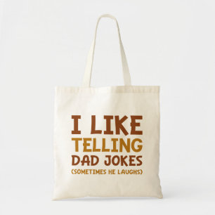 Jag gillar Telling Pappa Jokes Tygkasse