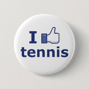 Jag gillar Tennis Knapp