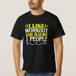 jag gillar träning och kanske 3 personer t shirt