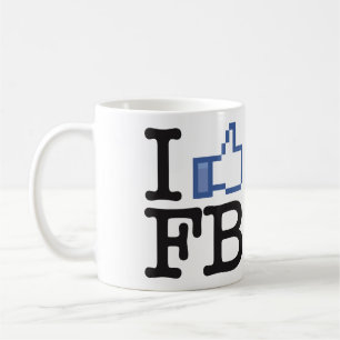 Jag gillar tum för FB Facebook rånar upp Kaffemugg