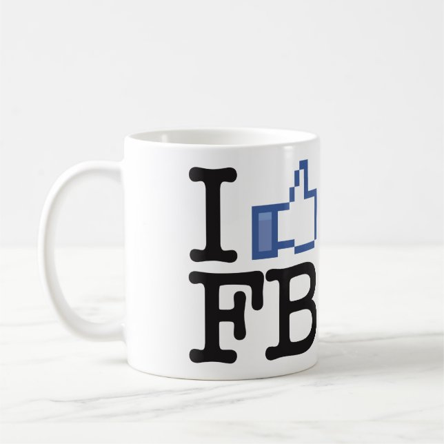 Jag gillar tum för FB Facebook rånar upp Kaffemugg (Vänster)