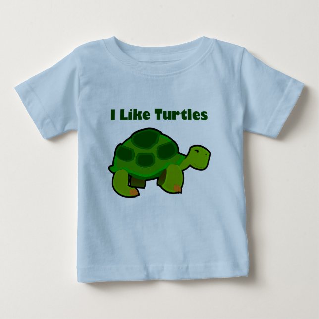 Jag gillar Turtles - Baby Bra Jersey T-Shirt (Framsida)