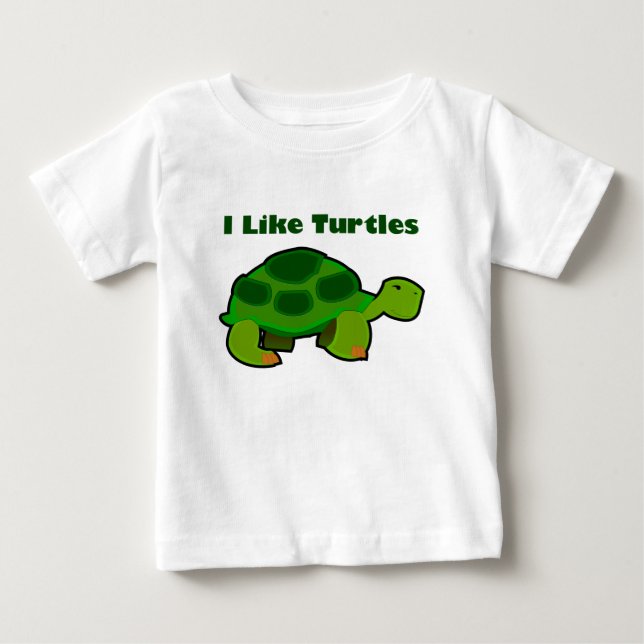 Jag gillar Turtles - Baby Bra Jersey T-Shirt (Framsida)