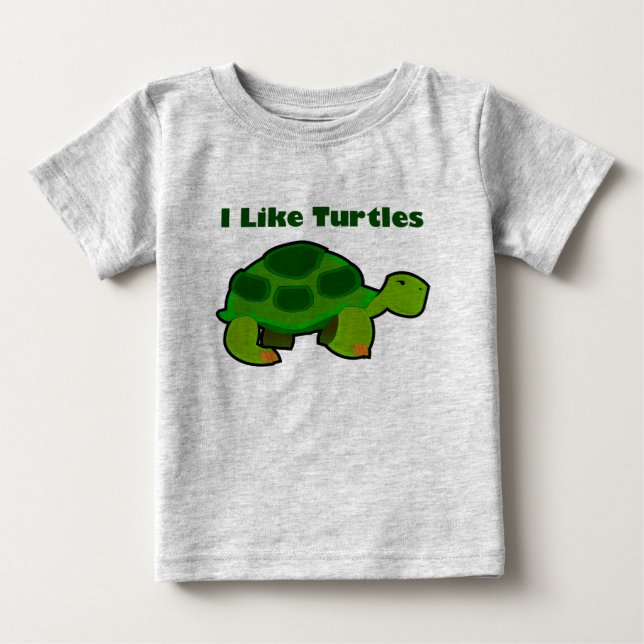 Jag gillar Turtles - Baby Bra Jersey T-Shirt (Framsida)