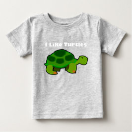 Jag gillar Turtles - Baby Bra Jersey T-Shirt