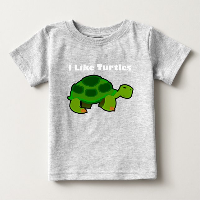 Jag gillar Turtles - Baby Bra Jersey T-Shirt (Framsida)