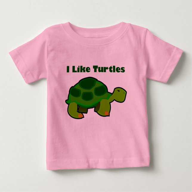 Jag gillar Turtles - Baby Bra Jersey T-Shirt (Framsida)