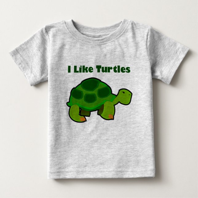 Jag gillar Turtles - Baby Bra Jersey T-Shirt  (Framsida)