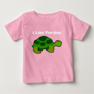 Jag gillar Turtles - Baby Bra Jersey T-Shirt