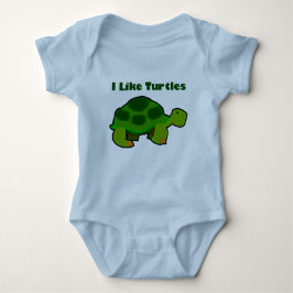 Jag gillar Turtles - Baby Jersey Bodykostym T Shirt