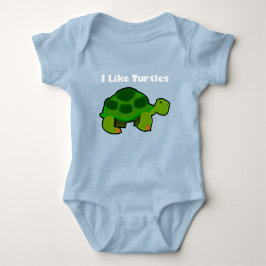 Jag gillar Turtles - Baby Jersey Bodykostym T Shirt