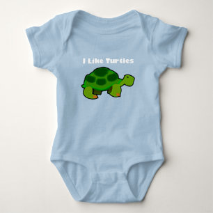 Jag gillar Turtles - Baby Jersey Bodykostym T Shirt