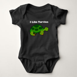 Jag gillar Turtles - Baby Jersey Bodykostym T Shirt