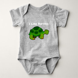 Jag gillar Turtles - Baby Jersey Bodykostym T Shirt