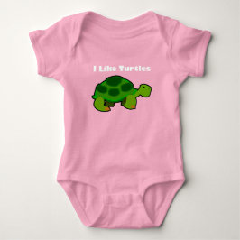Jag gillar Turtles - Baby Jersey Bodykostym T Shirt
