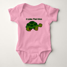 Jag gillar Turtles - Baby Jersey Bodykostym T Shirt