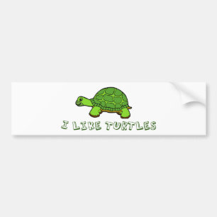 Jag gillar Turtles Bildekal