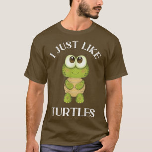 Jag gillar Turtles Cute Girl Boys Turtle T Shirt